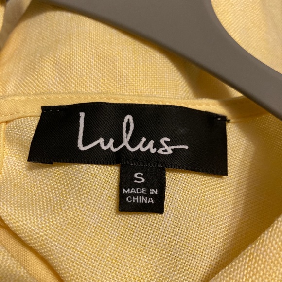 Lulu’s Yellow Skater Dress Women’s Size Small S New Sleeveless - Picture 4 of 5